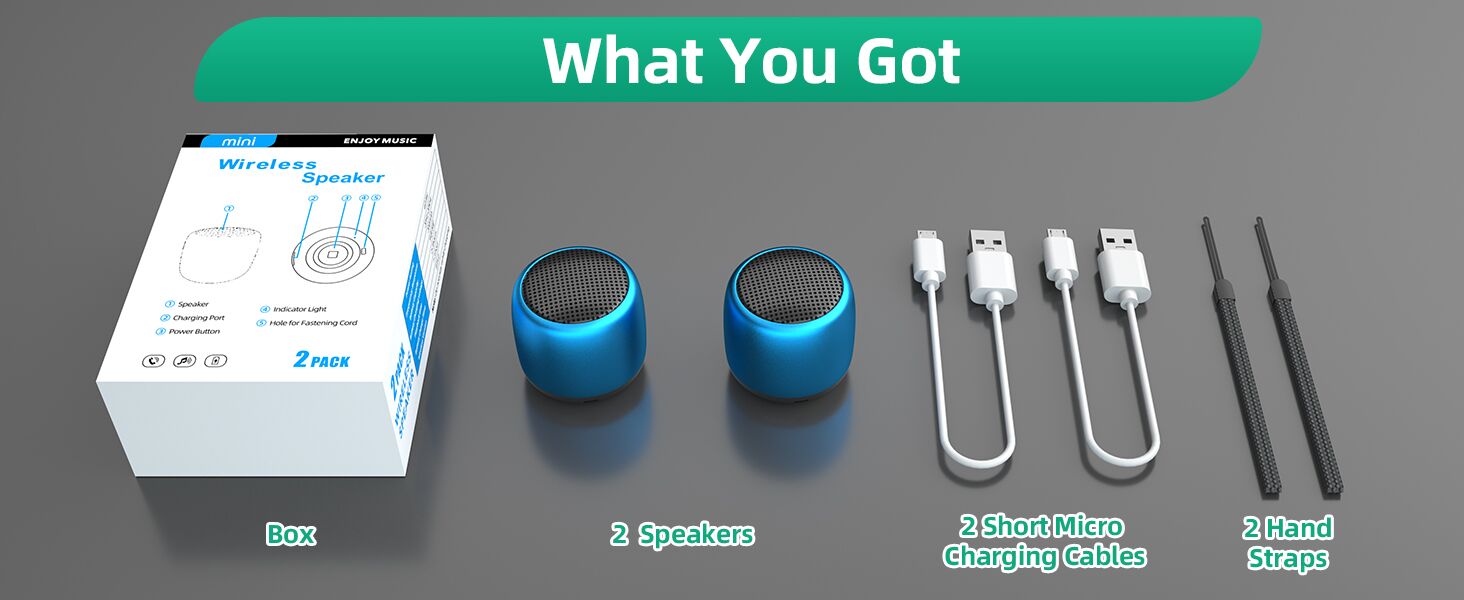 Wireless Mini Bluetooth Speaker Small But Loud Portable Speakers for Home, Outdoors,Shower