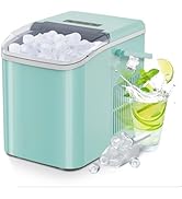 OLIXIS Ice Maker Machine with Handle,26lbs in 24Hrs,9 Ice Cubes in 6 Mins,Auto-Cleaning Portable ...