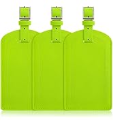 3 Pack Luggage Tags for Suitcases, TSA Approved Bag Tags, Baggage Tags with Privacy Protection, T...