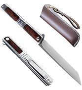 Cool Pocket Knife for Men, Camping Knife with 3.5” Stainless Steel Blade,Slim Survival Knife with...