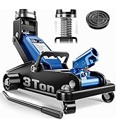 AUTOWN 3 Ton Floor Jack - Heavy Duty Car Jack with Quick Lift for SUVs &amp; Trucks, 7.1-20.9 Inch Li...