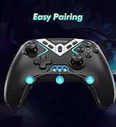 Wireless PC Controller, Bluetooth Game Controller with Hall Effect Joysticks &amp; Triggers for Windo...