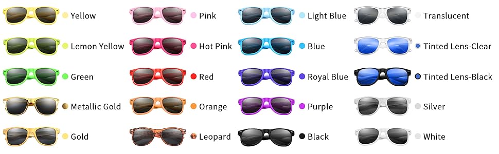 colorful sunglasses