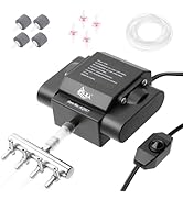 AQQA Powerful Aquarium Air Pump Adjustable Fish Oxygen Aerator Pump for Basement Aquarium Ponds H...