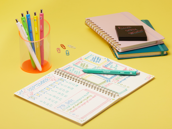 pen cup inkjoy gel bright desk notes sticky paper office organize table teacher kid paper mate 