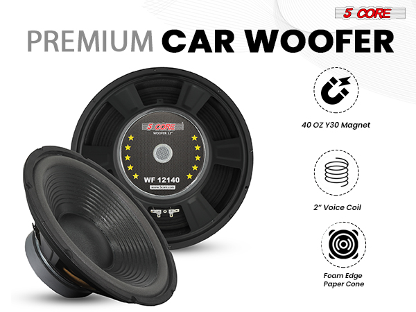 woofer replacement speaker subwoofer repair audio loud bass driver home theater car system