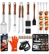 ROMANTICIST 23pcs Heavy Duty Grilling Gifts for Men Dad Fathers Day, Extra Thick BBQ Accessories ...