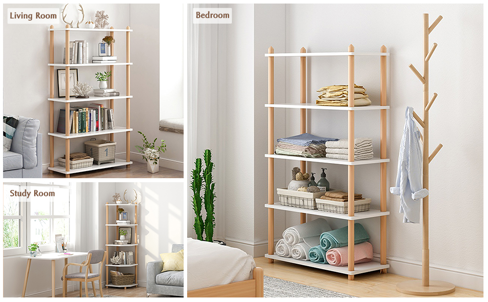 open shelves bookshelf