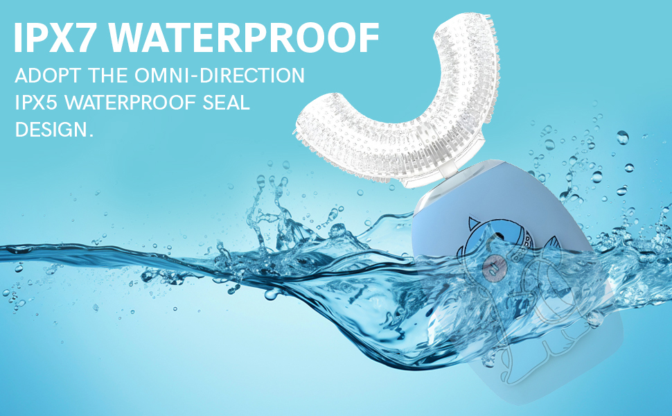 V-WHITE Electric Toothbrush Kids- Ultrasonic U-Shaped Toothbrushes for Teeth Whitening - 360° Mouth