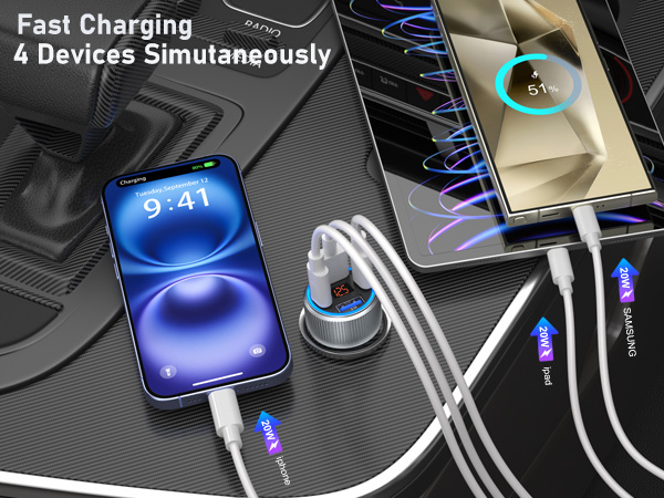 car charger usb c fast charge