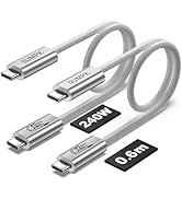 SUMPK 2FT USB 4 Cable, 240W Short C Cable Fast Charging, 40Gbps High Speed Data Transfer, 8K 60Hz...
