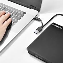 ROOFULL ECD829-Y External CD DVD Drive support Plug and Play