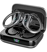 sajawass Wireless Earbuds, Sports Bluetooth Headphones, 75Hrs Playtime Ear Buds with LED Power Di...