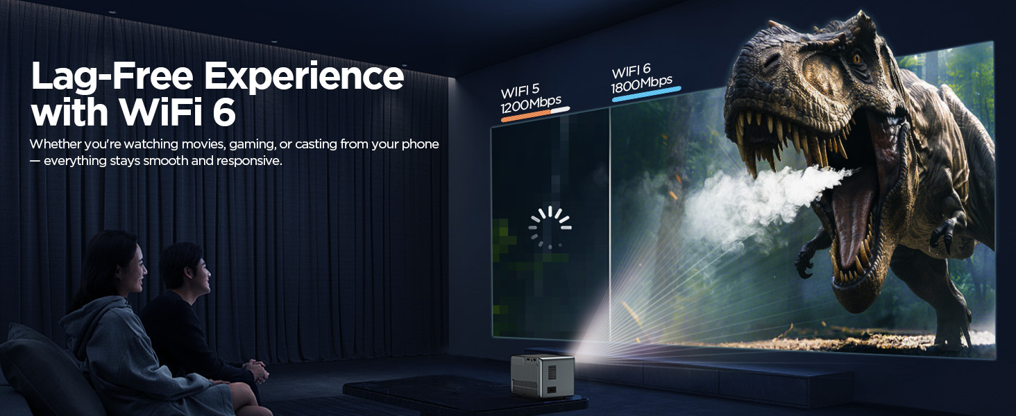 1080p 4k smart projector portable wireless indoor outdoor video projector with wifi and bluetooth