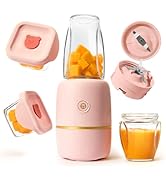 Kwiplee Bubble Blender, Baby Food Maker &amp; Puree Blender with 2 Borosilicate Glass Cups, Compact B...