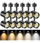 VANoopee 12 Pack 5-Color LED Track Lighting Heads H Type Track Light Heads Dimmable, 2000K 3000K ...