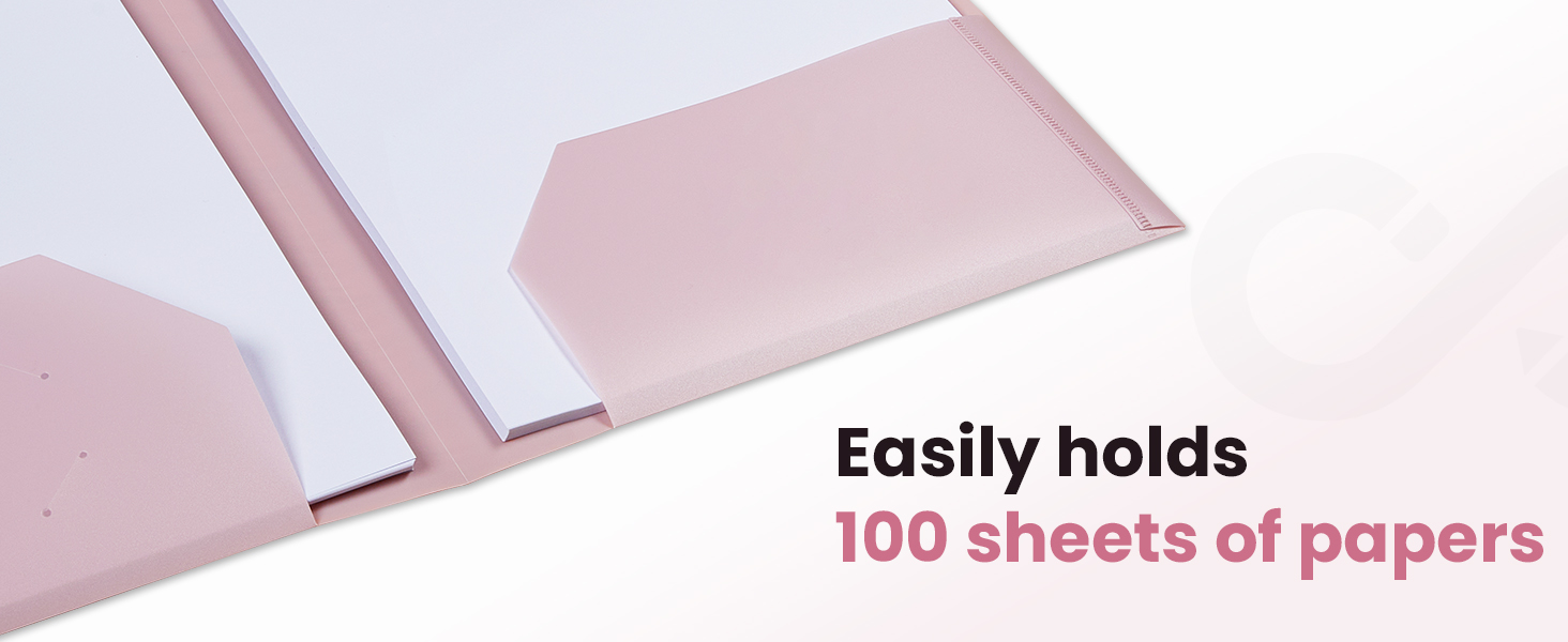 plastic file folder with pocket easily hold 100 sheets of paper