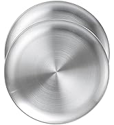 304 food Grade Stainless Steel Dinner Plate for Main Dishes, Grilled Meat, Dessert, Salad, and Fr...