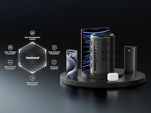 heavy duty power strip tower