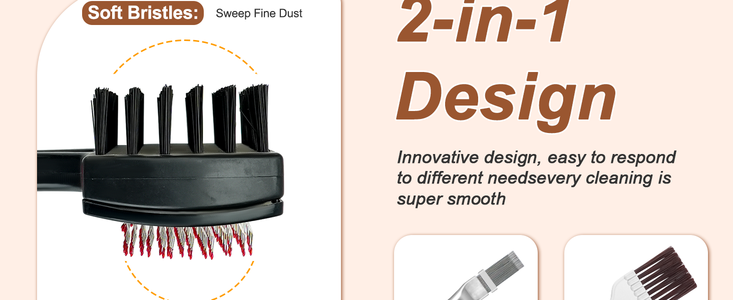 Air Conditioner Coil Cleaning Brush- Dual-Sided HVAC Coil Cleaning Brush 135° Angled Pins
