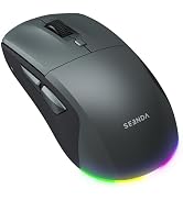 seenda MOU110 Wireless Bluetooth Mouse, Rechargeable RGB Silent Mouse with 2.4G USB &amp; Bluetooth, ...