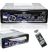 Alondy Single Din Car Stereo with CD/DVD Player | Bluetooth | FM/AM/RDS Radio | USB SD AUX Audio ...