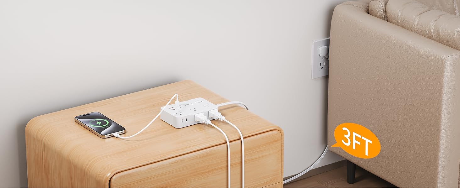 flat plug extension cord