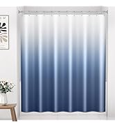 Arotive Shower Curtain for Bathroom, Blue and White Ombre Fabric Shower Curtain Sets with 12 Hook...