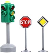 TOYANDONA Traffic Signs Toy Set Multicoloured Road Light Stop Safety Traffic Maker Crosswalk Sign...