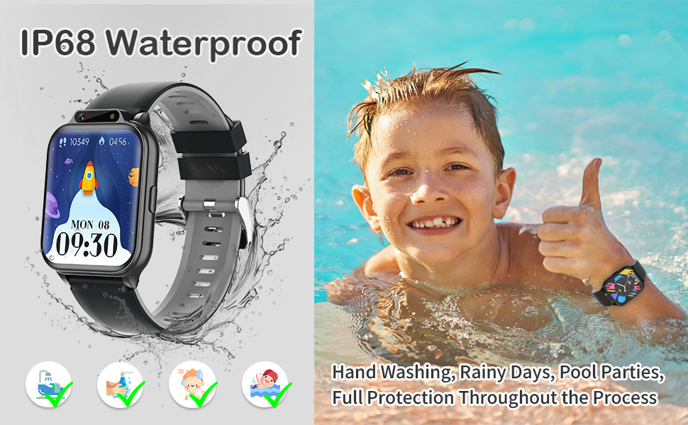 waterproof smart watch for kids