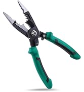 INJOYTEC 6-in-1 Wire Stripper Electrician Scissors Linesman Plier Crimping Plier Cable Cutter Mul...