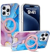 ETPESOK for iPhone 14 Pro Max Case Marble Pattern with Magnetic Ring Holder [Compatible with MagS...