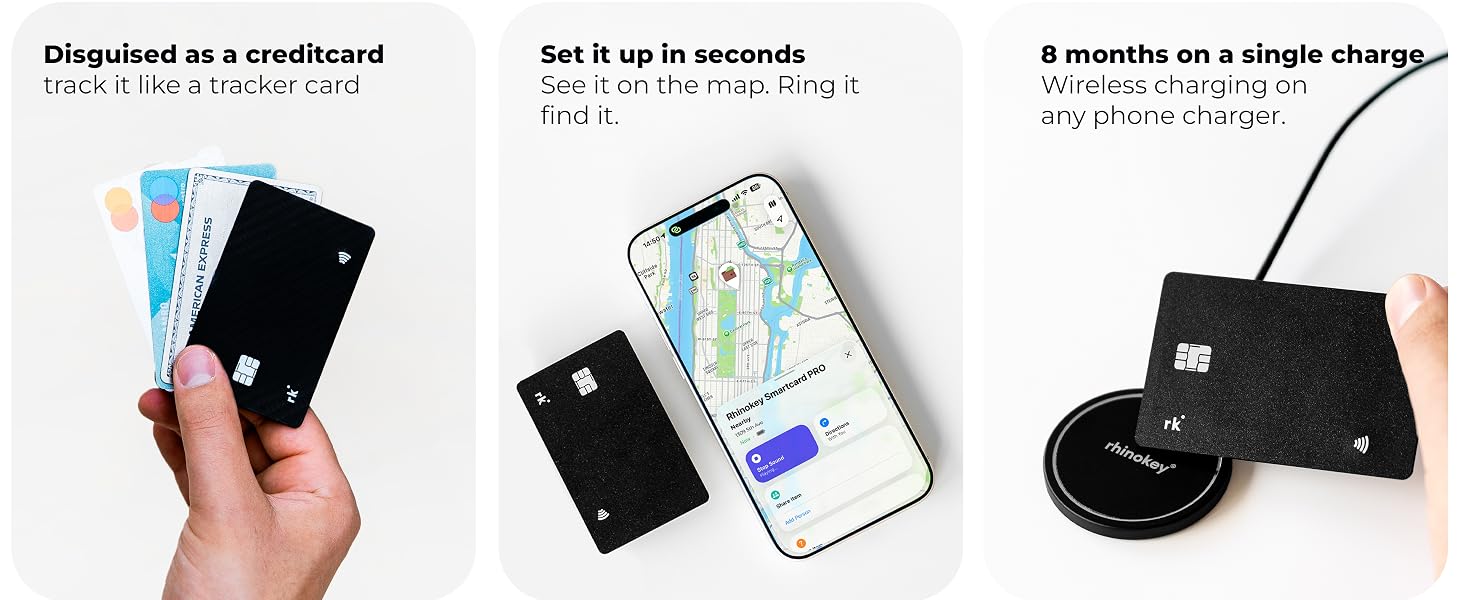 Slim item finder card for wallets and bags, designed for smart tracking and everyday peace of mind