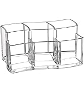 Tbestmax 6 Slot Acrylic Makeup Brushes Holder Organizer, Clear Eyebrow Pen Container Cosmetics St...