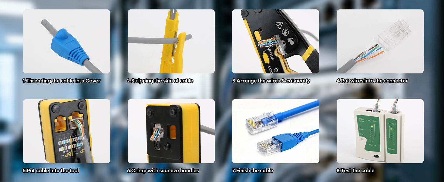 Prowin Pass Through RJ45 Crimper Kit
