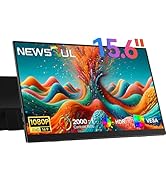 Newsoul Portable Monitor 15.6'' 1080P Ultra-Slim Travel Monitor USB C HDMI Plug &amp; Play IPS Gaming...