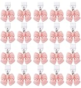 DICOSMETIC 20Pcs Dust Plug Charms Bulk Pearl Pink Bowknot Type-C USB Charging Port Charm Cell Pho...