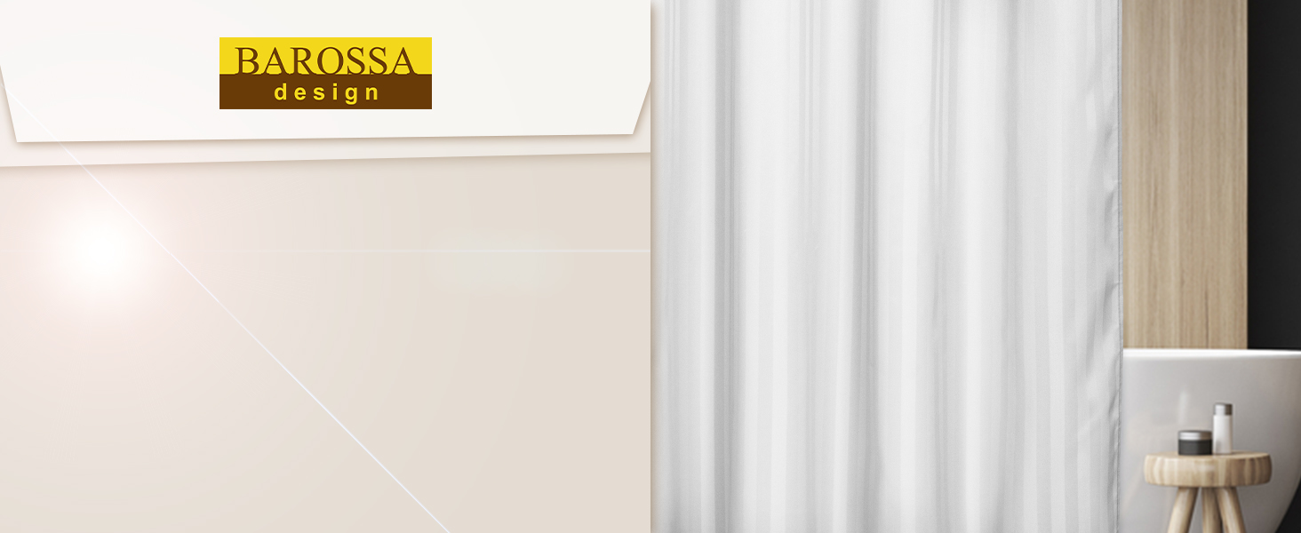 SATIN STRIPED SHOWER CURTAIN