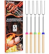 Briout Marshmallow Roasting Sticks - Smores Stick for Fire Pit - Hot Dog Campfire Skewers Marshma...