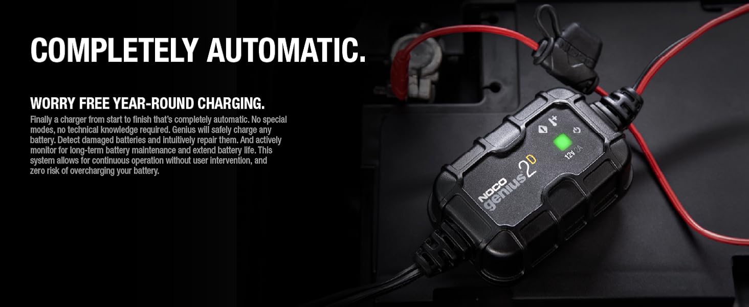 car battery charger 12v 6v automotive trickle maintainer truck smart boat slow float under hood