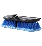 NAVAPA 11-inch Scrub Car Wash Brush with Built-in Rubber Squeegee &amp; Rubber Bumper | Soft Bristles...