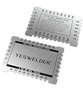 YESWELDER Wet Film Thickness Gauge Comb, 1-80 Mil Scale, Step and Notched for Paints Resins,Aluminum