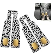 YAWUROU 2 PCS Car Seat Headrest Storage Hooks, Multi-Function Leather Seat Back Hooks, Metal Heav...