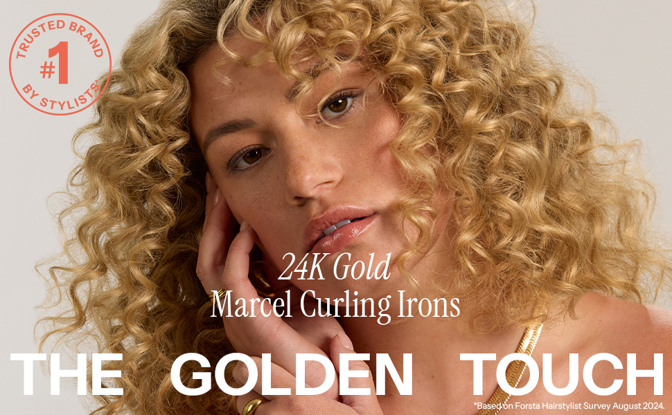 24K Gold Marcel Curling Irons