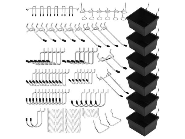 121PCS Peg Board Hooks