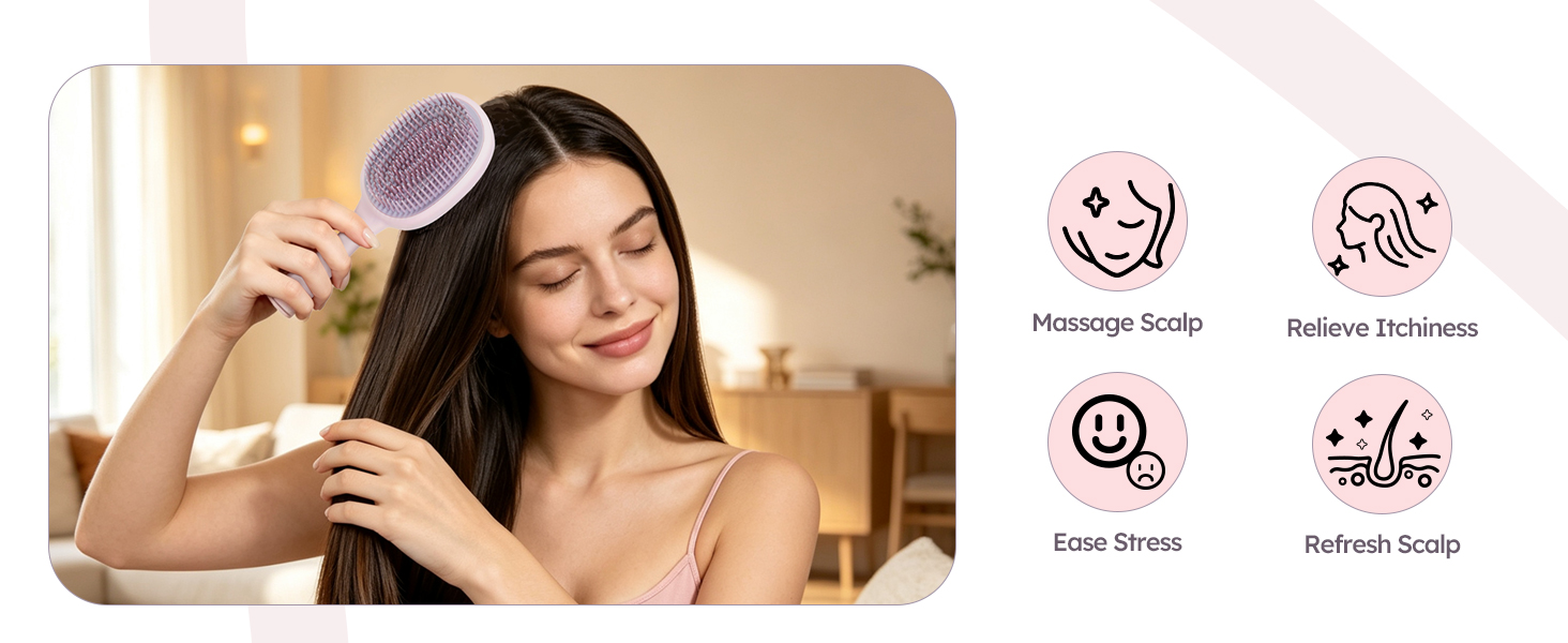 shower hair brush for wet and dry use