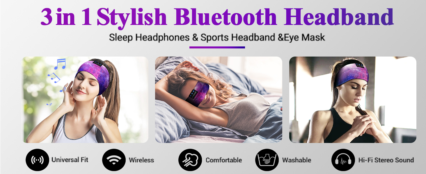 Headband Bluetooth Headphones Music headband