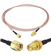 YOTENKO SMA Antenna Extension Cable SMA Male to SMA Female Bulkhead Mount RF Connector RG316 Cabl...