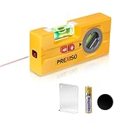 PREXISO 2-in-1 Line Laser Level - Mini Torpedo Level with Light, 3-3/4 inch Rotatable Magnetic Po...