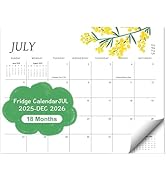 Calendar 2025-2026, Magnetic Calendar for Refrigerator – Fridge Calendars from July 2025 to Decem...